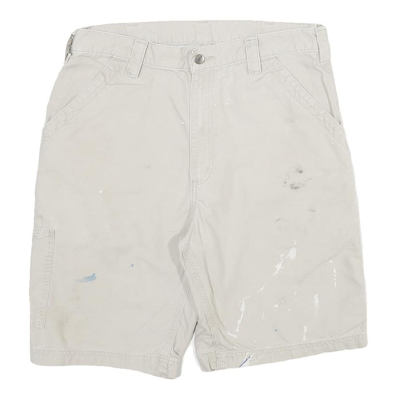 CARHARTT Mens Shorts Beige Casual L W34 Workwear Sturdy Cotton