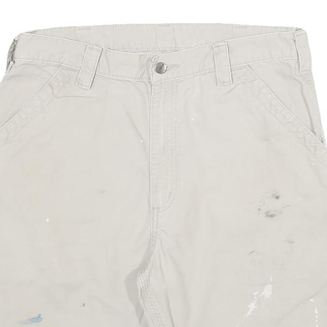 CARHARTT Mens Shorts Beige Casual L W34 Workwear Sturdy Cotton