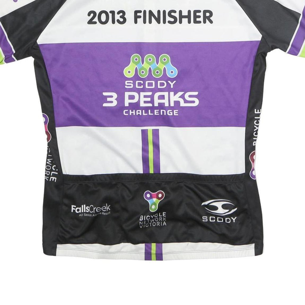 SCODY Mens Black & Purple 3 Peaks Challenge T-Shirt XL Short Sleeve Crew Neck