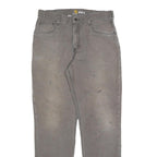 CARHARTT Mens Jeans Grey Relaxed Straight Denim Good Condition W33 L34 Workwear