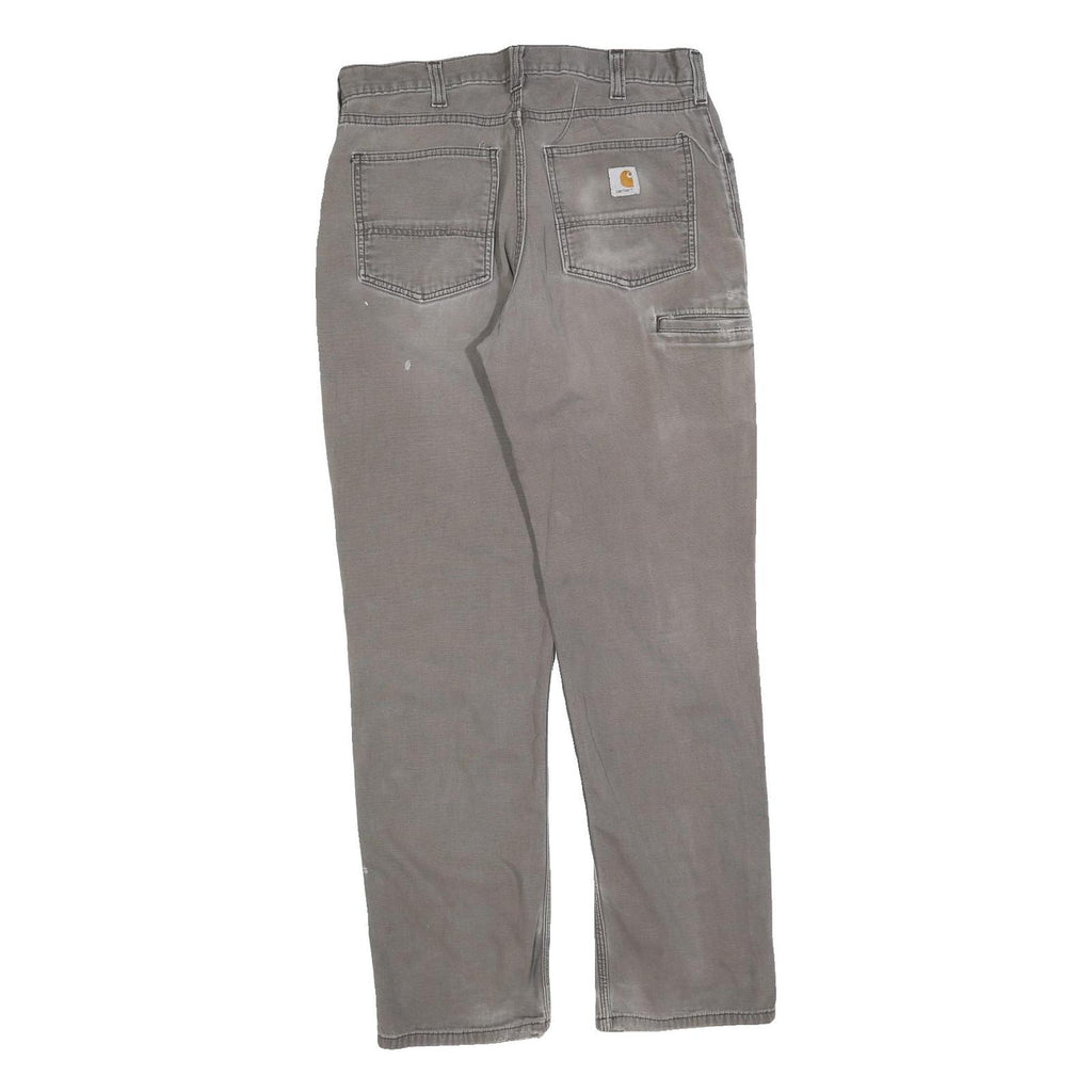 CARHARTT Mens Jeans Grey Relaxed Straight Denim Good Condition W33 L34 Workwear