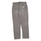 CARHARTT Mens Jeans Grey Relaxed Straight Denim Good Condition W33 L34 Workwear