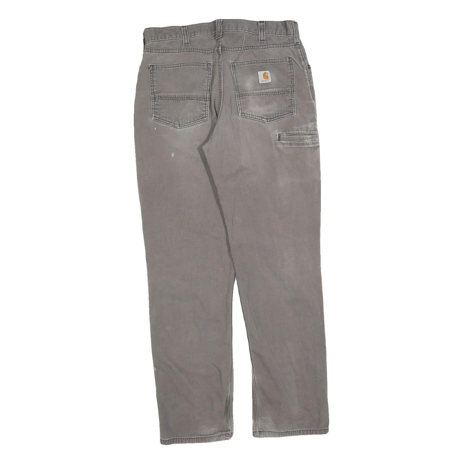 CARHARTT Mens Jeans Grey Relaxed Straight Denim Good Condition W33 L34 Workwear