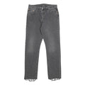 LEVI'S 501 Womens Jeans Grey Regular Straight Denim Light W31 L32 Frayed Hem