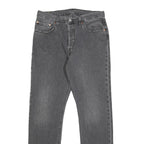 LEVI'S 501 Womens Jeans Grey Regular Straight Denim Light W31 L32 Frayed Hem