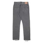 LEVI'S 501 Womens Jeans Grey Regular Straight Denim Light W31 L32 Frayed Hem