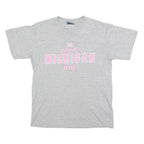 J AMERICA Womens Grey Michigan Graphic T-Shirt M Short Sleeve Crew Neck Cotton