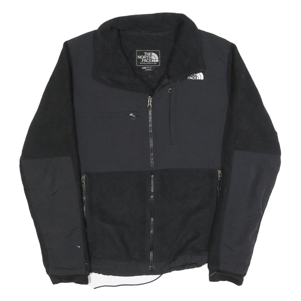 THE NORTH FACE Mens Black & Black Jacket S Polyester Blend Fleece Zip Up Outdoor