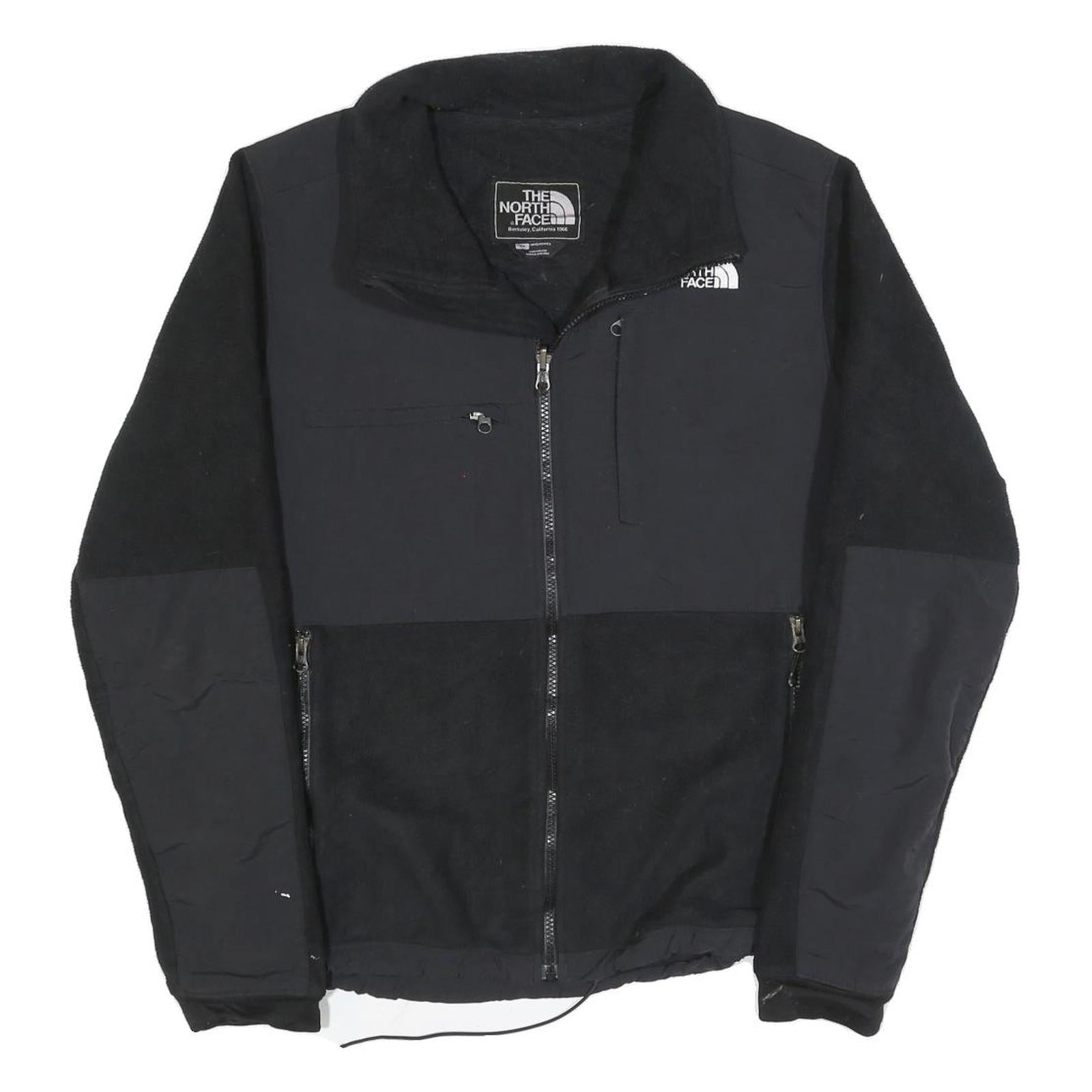 THE NORTH FACE Mens Black & Black Jacket S Polyester Blend Fleece Zip Up Outdoor