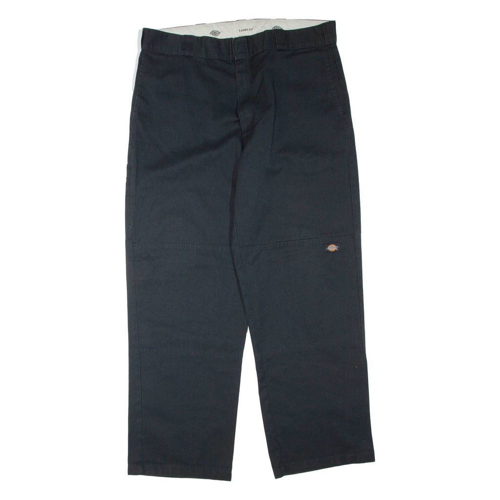 DICKIES Mens Trousers Black Regular Straight W38 L32
