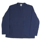 NIKE Womens Navy Blue Plain Jacket L Polyester Zip Casual Lightweight