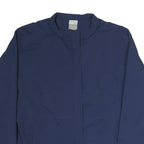 NIKE Womens Navy Blue Plain Jacket L Polyester Zip Casual Lightweight