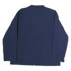 NIKE Womens Navy Blue Plain Jacket L Polyester Zip Casual Lightweight