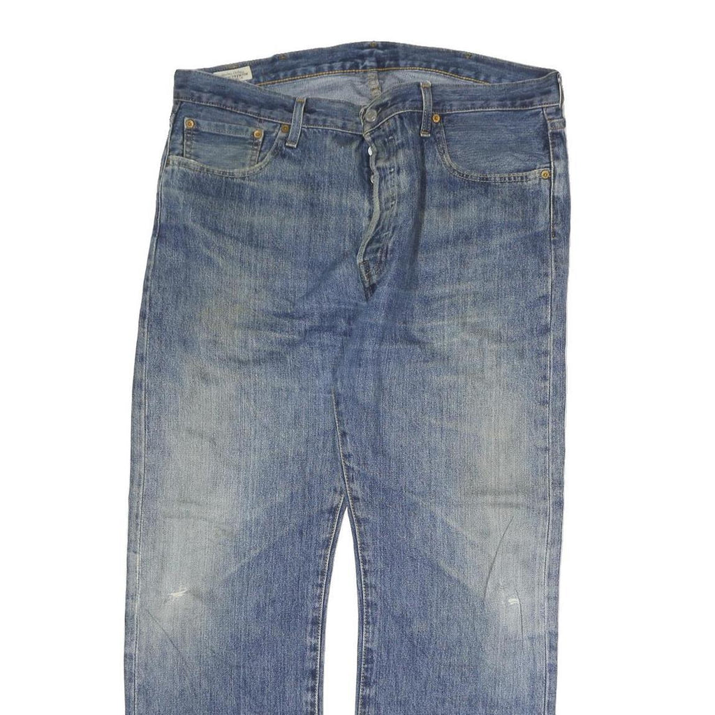 LEVI'S 501 Mens Jeans Blue Regular Straight Denim Medium W38 L30 Classic Button
