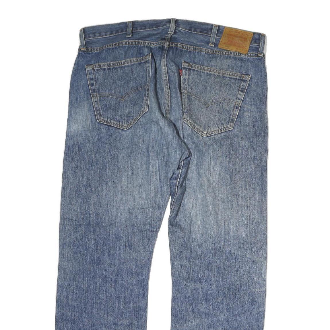 LEVI'S 501 Mens Jeans Blue Regular Straight Denim Medium W38 L30 Classic Button