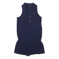 RALPH LAUREN Girls Navy Blue Sleeveless Polo Playsuit XL Cotton Blend Casual