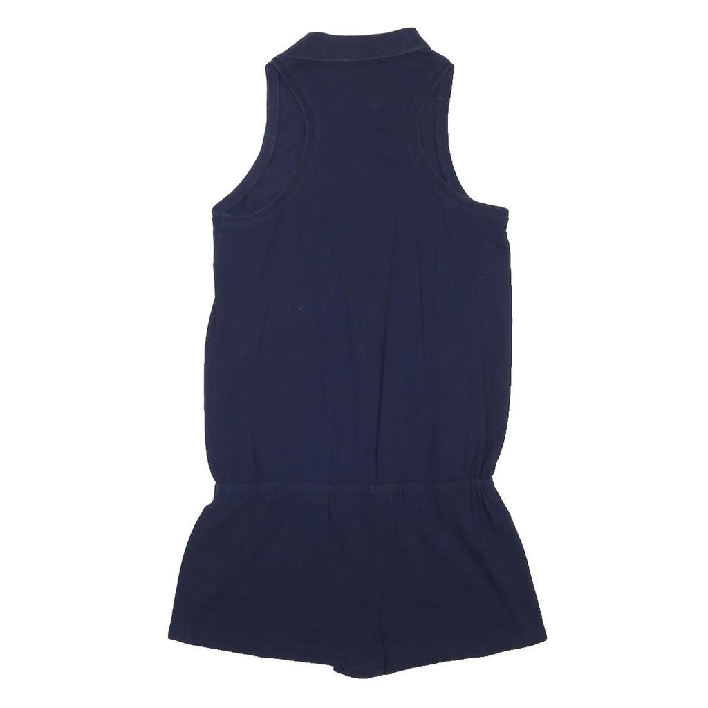 RALPH LAUREN Girls Navy Blue Sleeveless Polo Playsuit XL Cotton Blend Casual