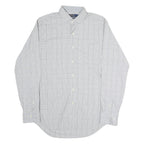 POLO RALPH LAUREN Mens Grey Check Shirt M Long Sleeve Button Collar Classic Fit