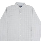 POLO RALPH LAUREN Mens Grey Check Shirt M Long Sleeve Button Collar Classic Fit