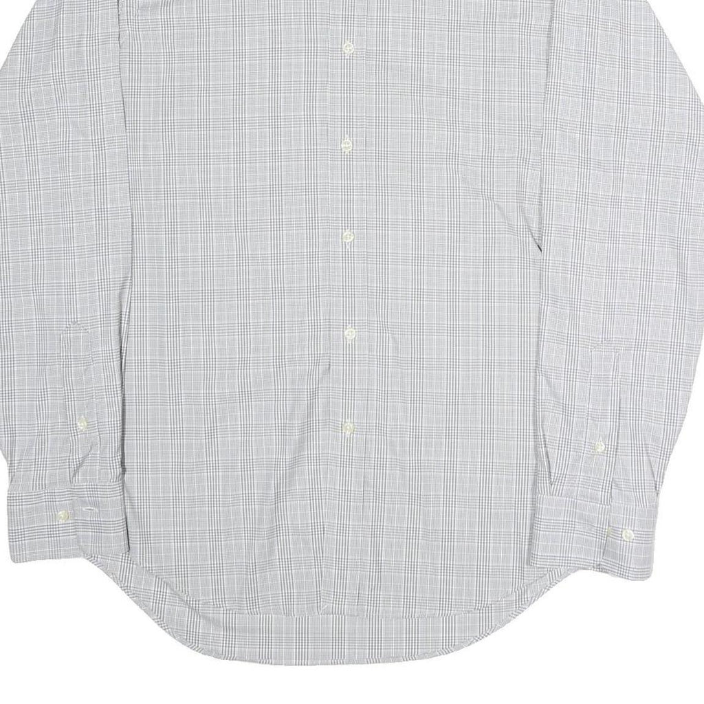POLO RALPH LAUREN Mens Grey Check Shirt M Long Sleeve Button Collar Classic Fit