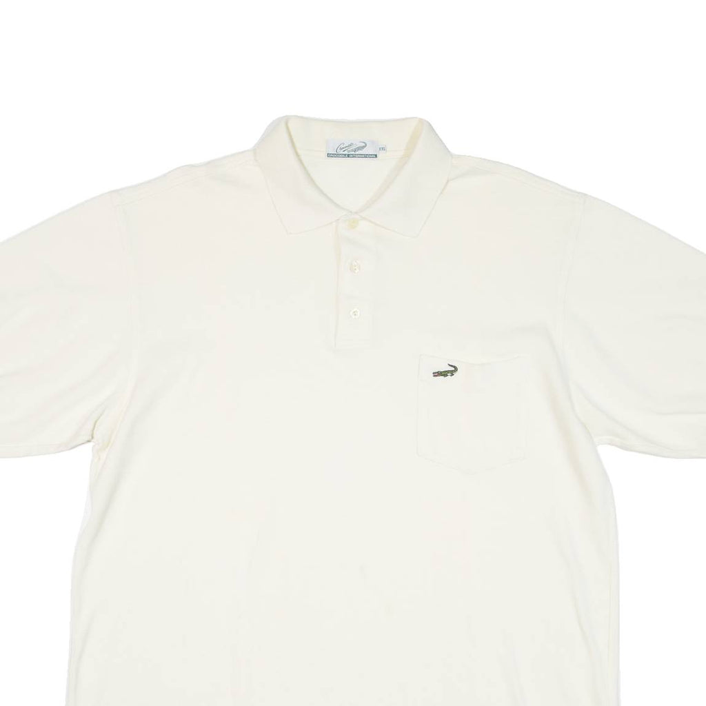 CROCODILE INTERNATIONAL Mens Polo Shirt Cream 2XL
