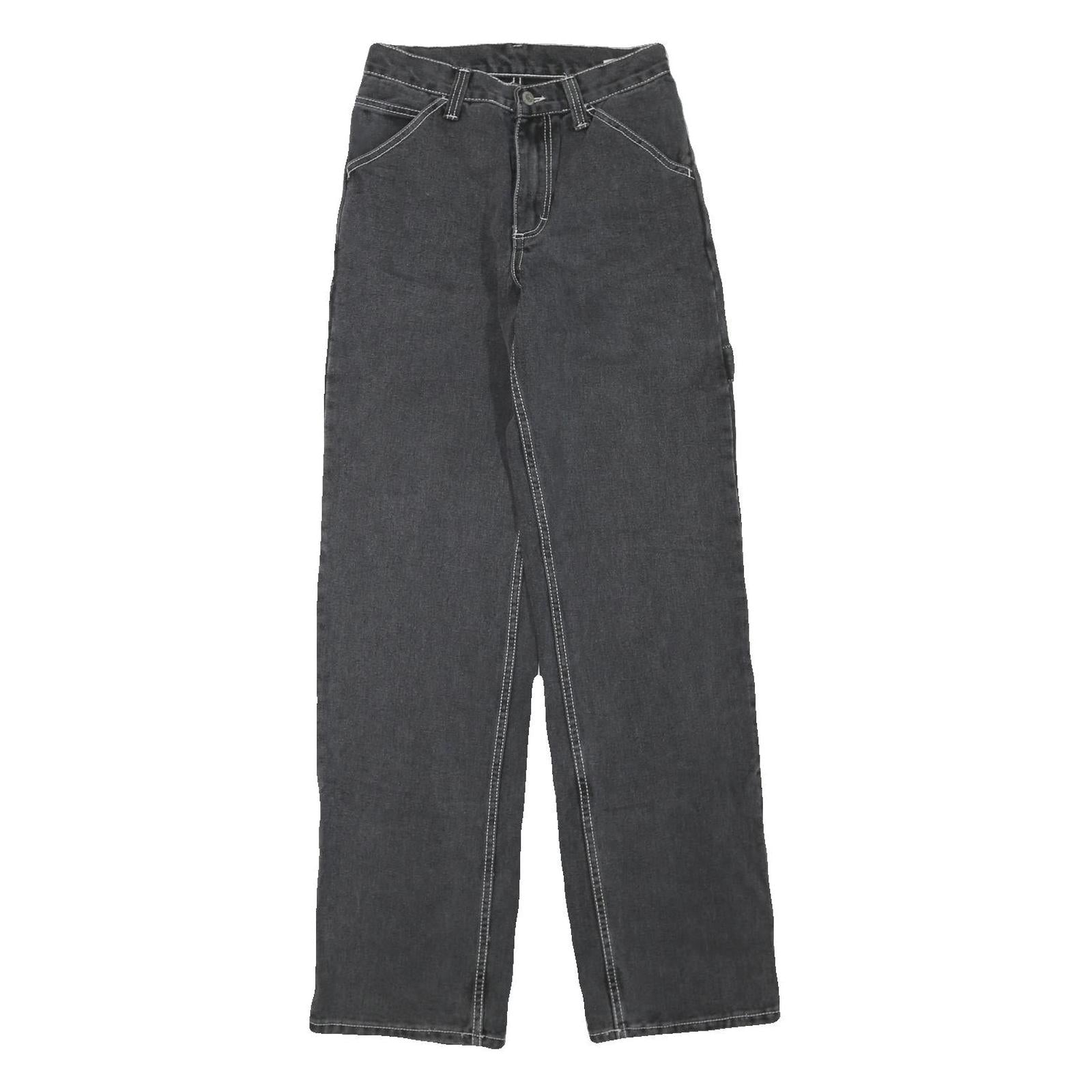 Womens Regular Fit Black Denim Cotton Blend Jeans W26 L33 Casual Everyday Wear