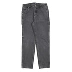 RESET Womens Regular Grey Denim Jeans W28 L28 Workwear Cotton Blend Zip