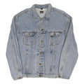 LEE Mens Blue Denim Jacket XL Cotton Blend Button Closure Classic Fit Casual