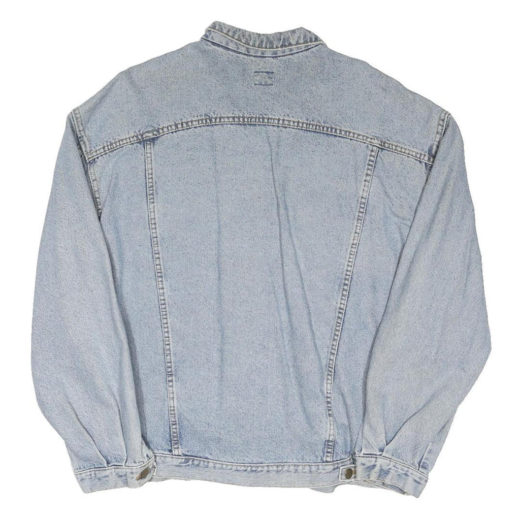 LEE Mens Blue Denim Jacket XL Cotton Blend Button Closure Classic Fit Casual
