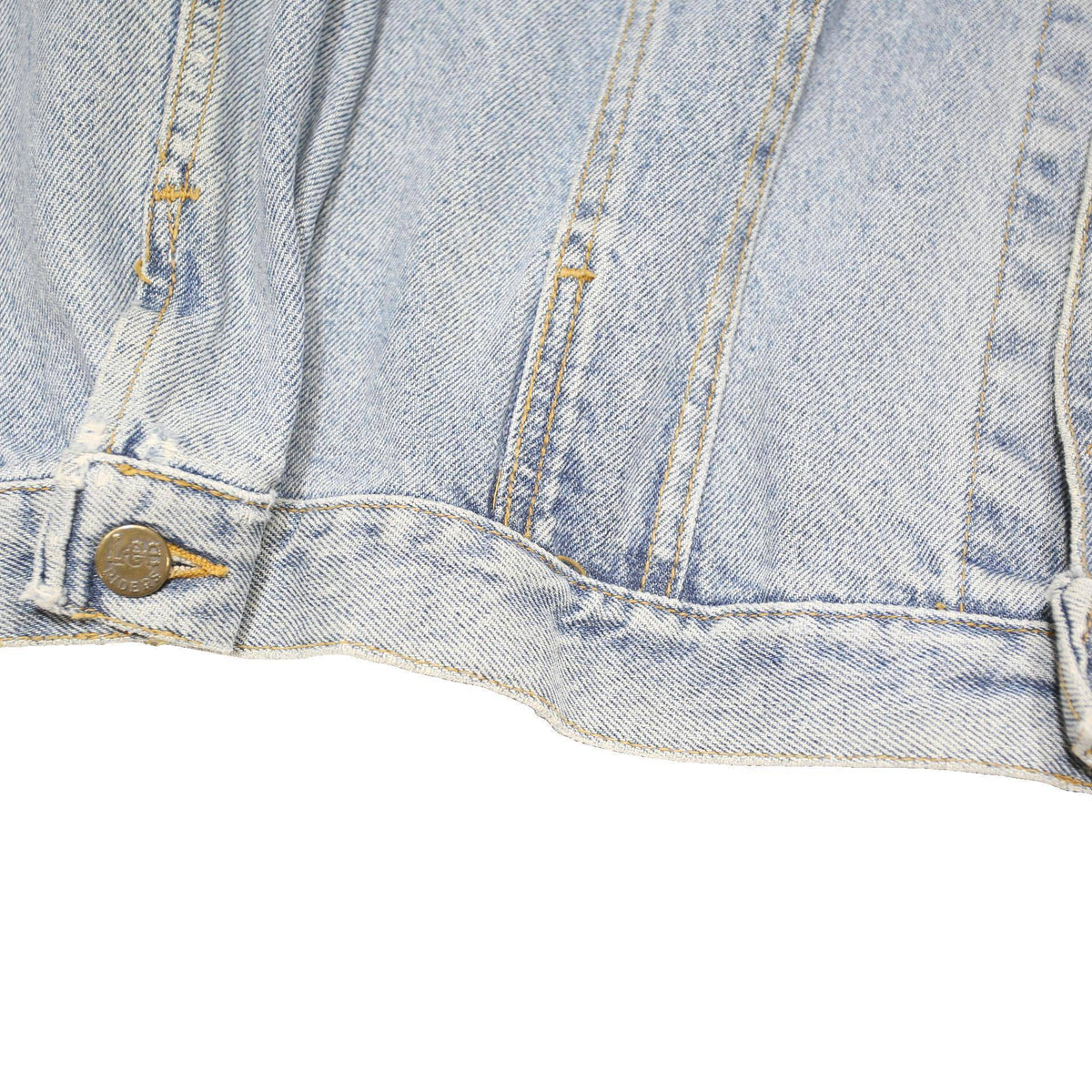 LEE Mens Blue Denim Jacket XL Cotton Blend Button Closure Classic Fit Casual
