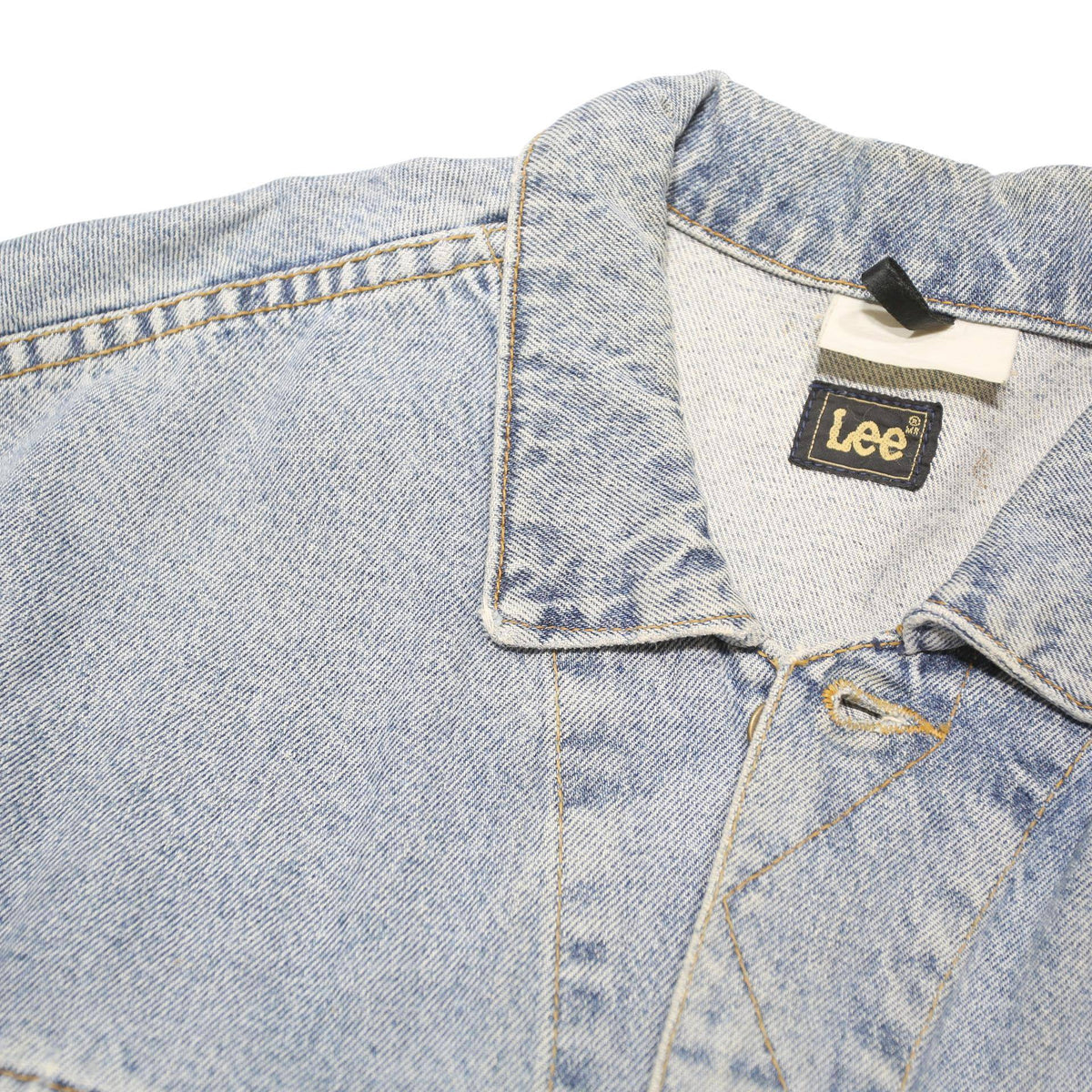 LEE Mens Blue Denim Jacket XL Cotton Blend Button Closure Classic Fit Casual