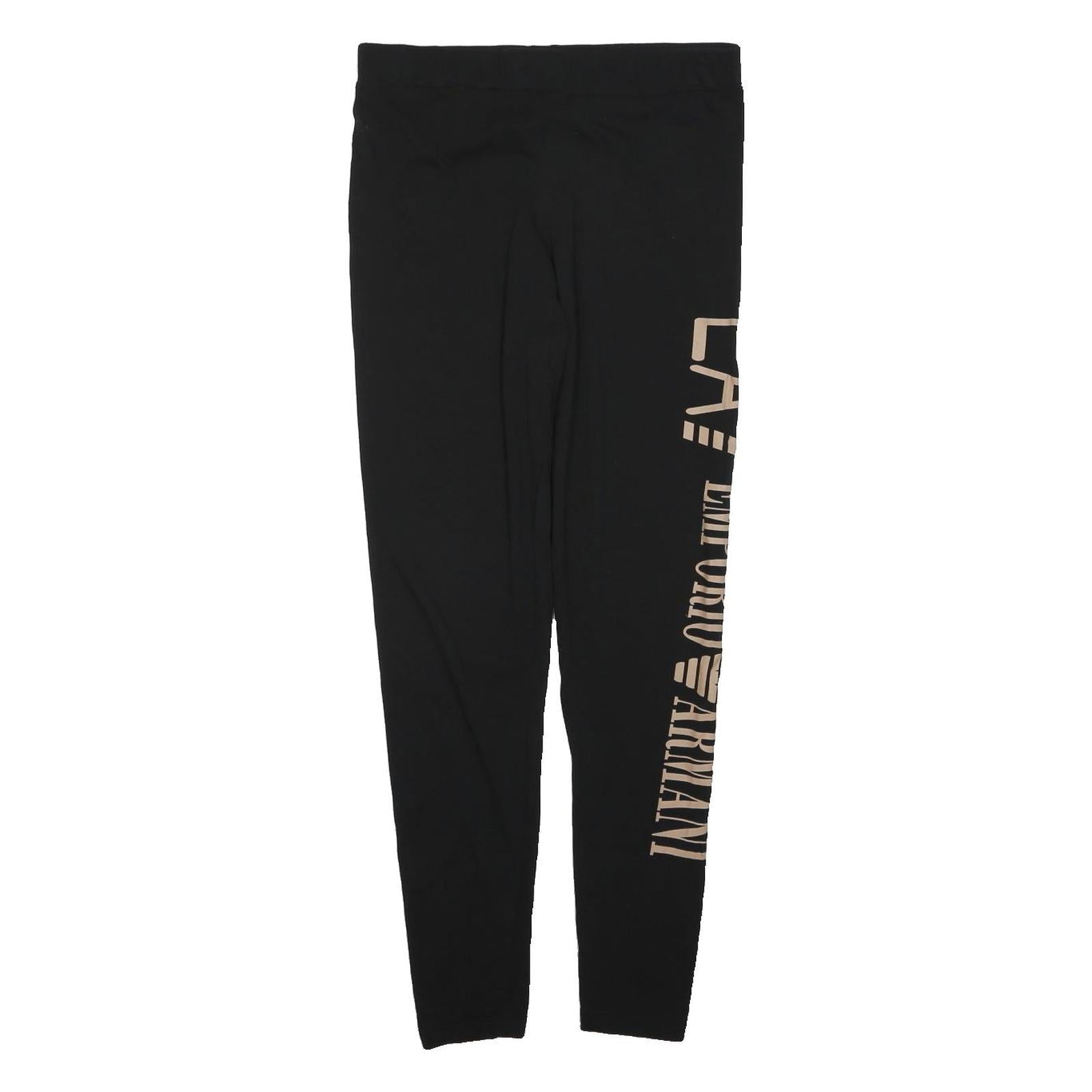 EMPORIO ARMANI Womens Joggers Black Slim Tapered XL W28 L27 Logo Print