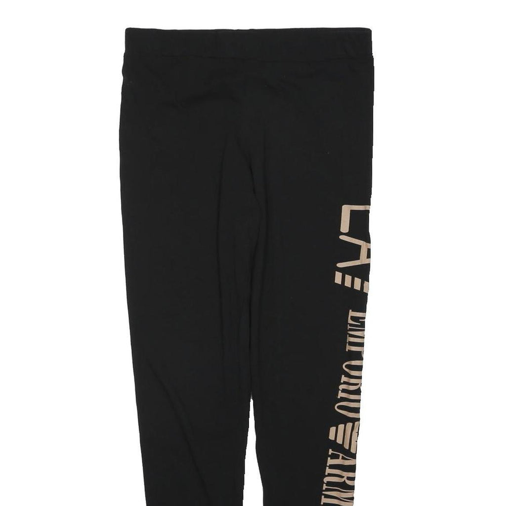 EMPORIO ARMANI Womens Joggers Black Slim Tapered XL W28 L27 Logo Print