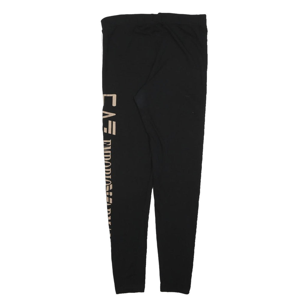 EMPORIO ARMANI Womens Joggers Black Slim Tapered XL W28 L27 Logo Print