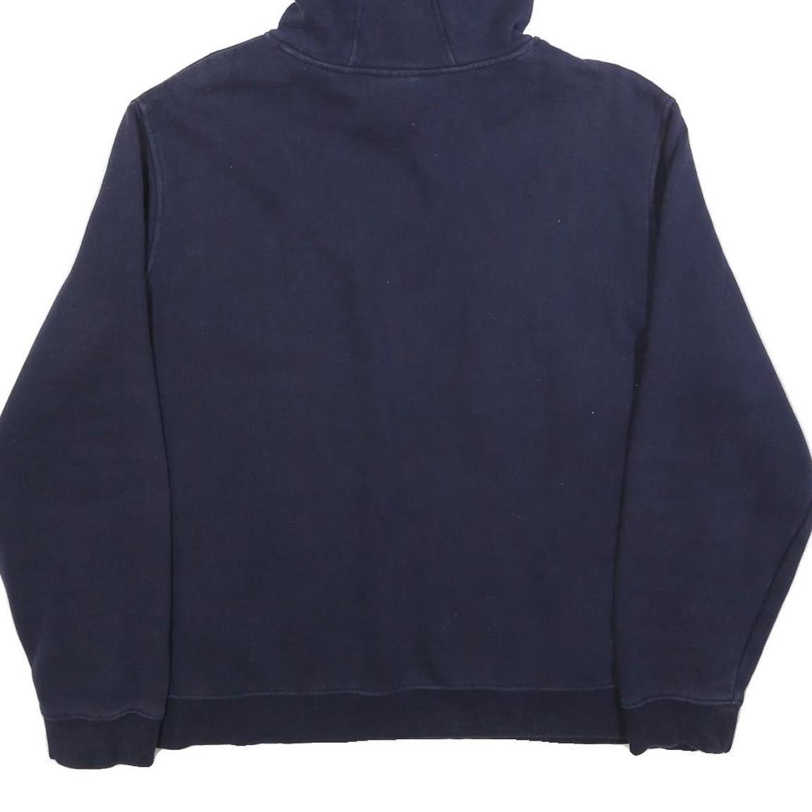 FILA Mens Navy Blue Pullover Hoodie M Cotton Blend Casual Logo Sweatshirt