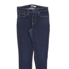 LEVI'S 711 Womens Jeans Blue Slim Skinny Denim Medium W28 L30 Zip Casual Stylish