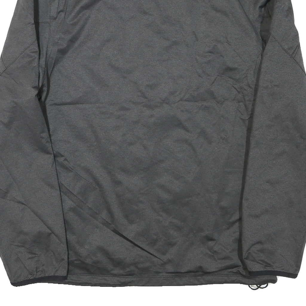 NIKE Mens Black & Grey Sports Zip Jacket S Polyester Blend Lightweight