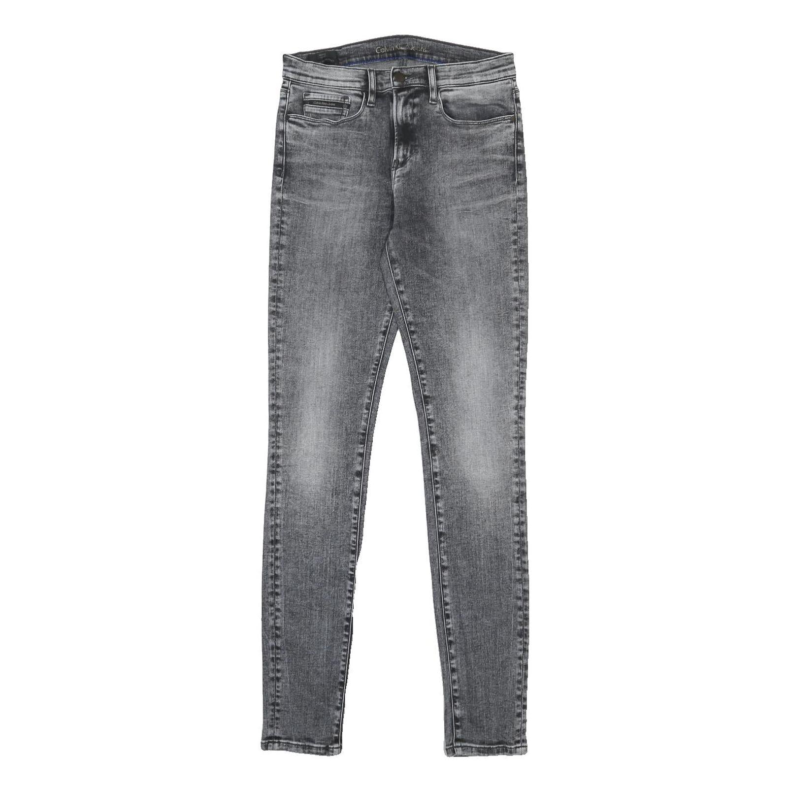 CALVIN KLEIN JEANS Womens Slim Fit Skinny Grey Denim W28 L34 Stretch Cotton