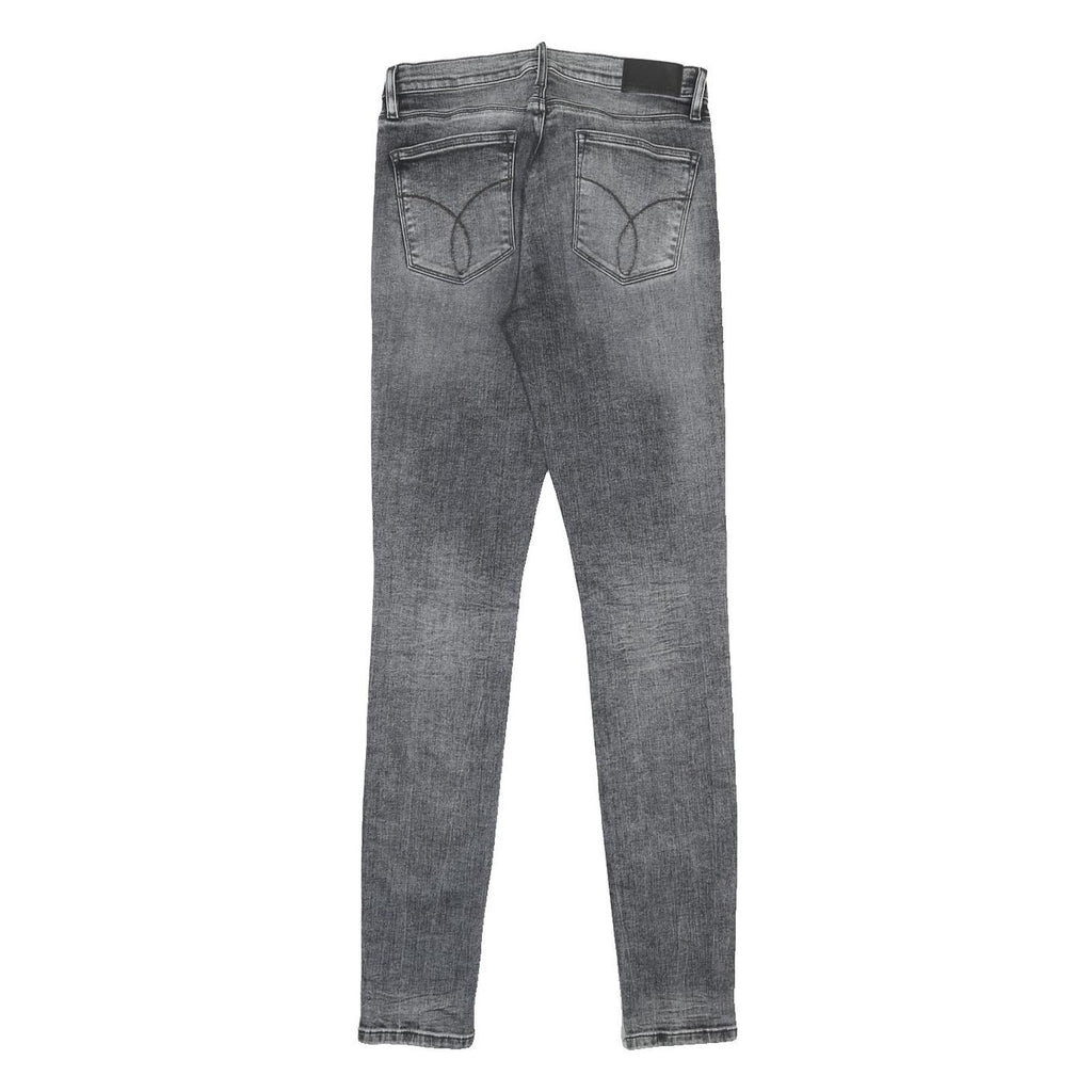CALVIN KLEIN JEANS Womens Slim Fit Skinny Grey Denim W28 L34 Stretch Cotton