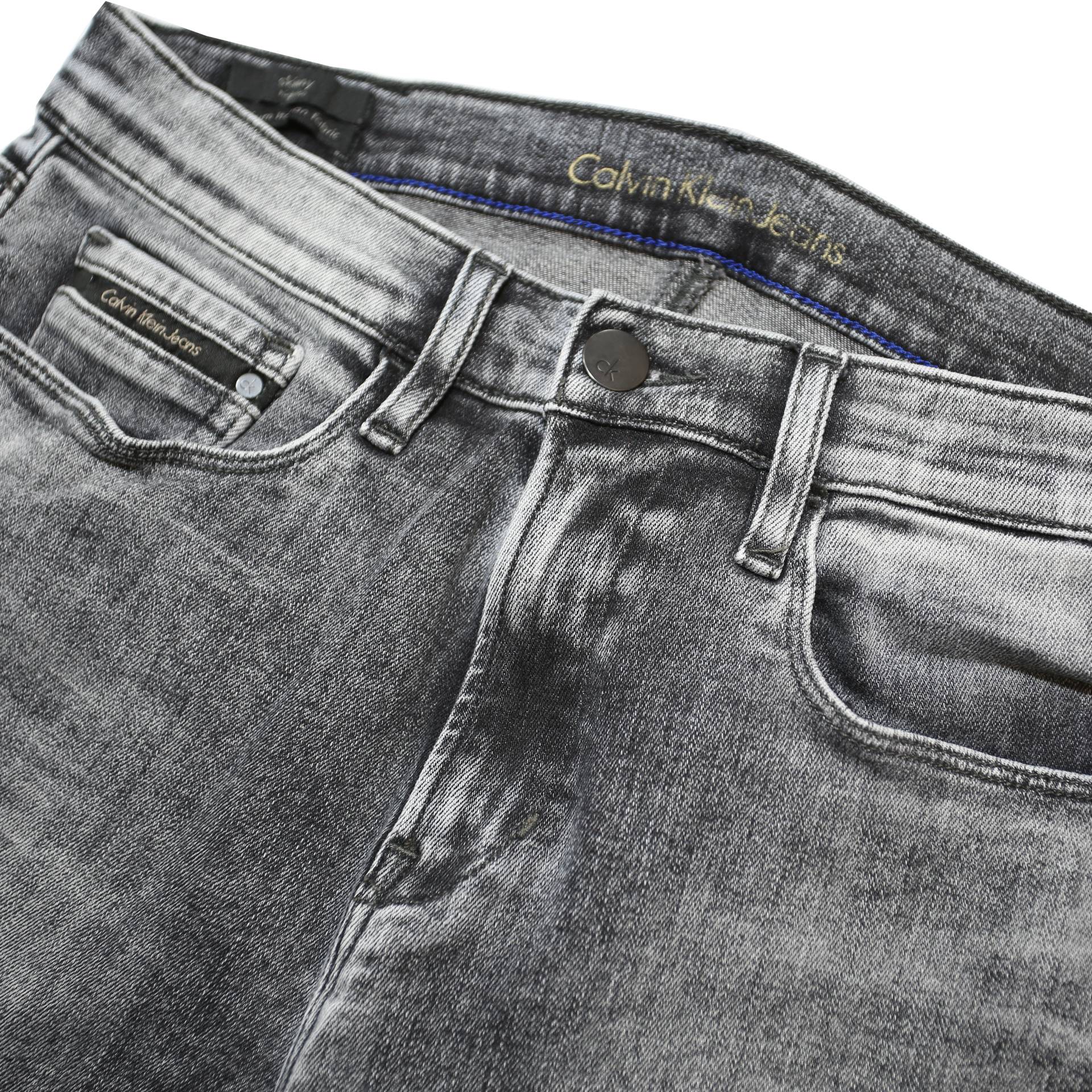 CALVIN KLEIN JEANS Womens Slim Fit Skinny Grey Denim W28 L34 Stretch Cotton