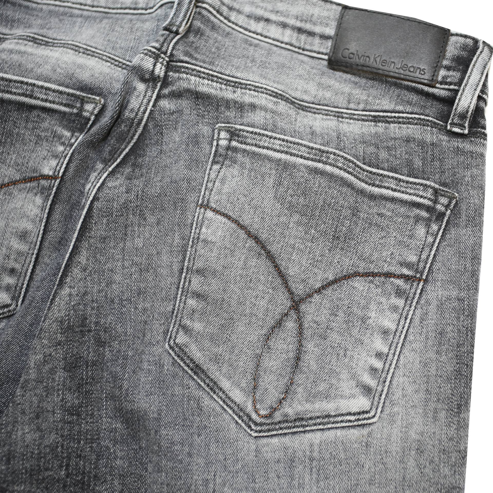 CALVIN KLEIN JEANS Womens Slim Fit Skinny Grey Denim W28 L34 Stretch Cotton