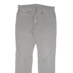 LEVI'S Mens Slim Grey Cotton Blend Trousers W34 L31 Zip Closure Stylish Fit