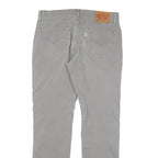 LEVI'S Mens Slim Grey Cotton Blend Trousers W34 L31 Zip Closure Stylish Fit