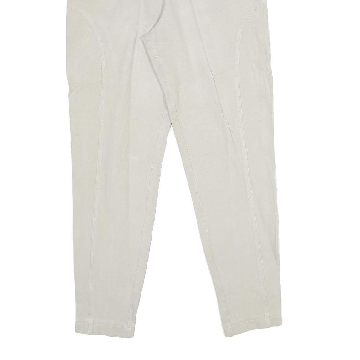 COLLECTION 5 Womens Cotton Blend Beige Regular Fit Straight Trousers W28 L28