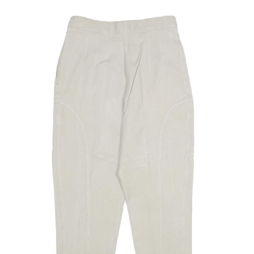 COLLECTION 5 Womens Cotton Blend Beige Regular Fit Straight Trousers W28 L28