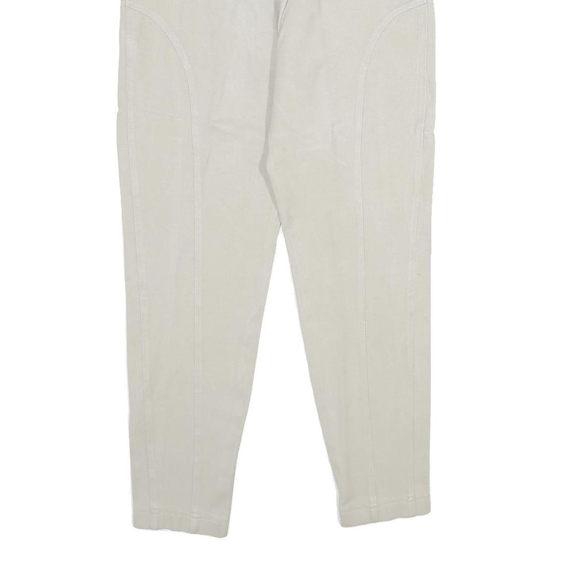 COLLECTION 5 Womens Cotton Blend Beige Regular Fit Straight Trousers W28 L28