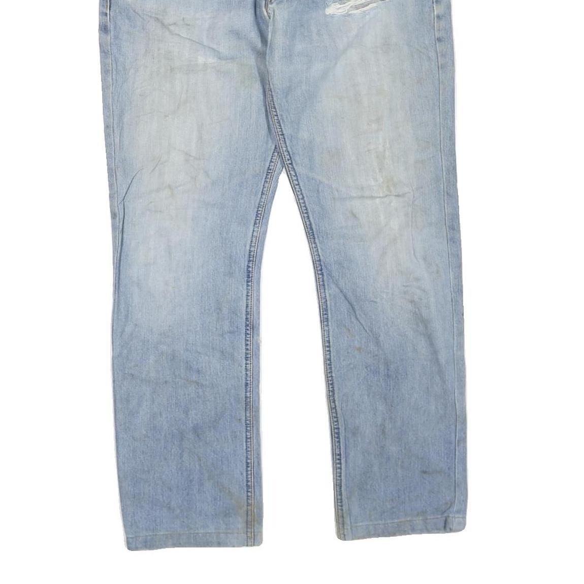 DICKIES Womens Regular Fit Light Blue Denim Jeans W32 L30 Zip Closure Casual