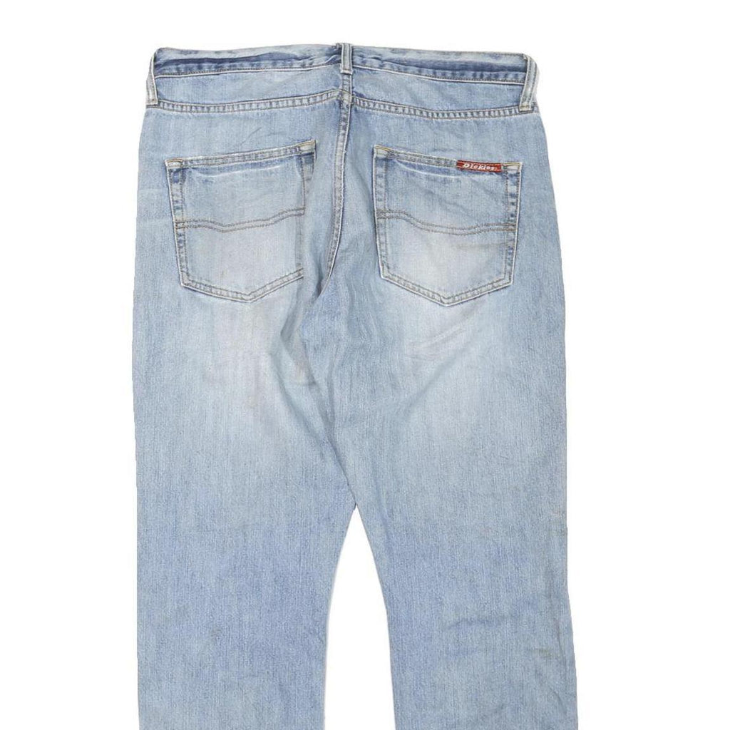 DICKIES Womens Regular Fit Light Blue Denim Jeans W32 L30 Zip Closure Casual