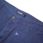 CHAPS Mens Shorts Blue Casual Cotton Blend L W36 Flag Embroidered Pattern