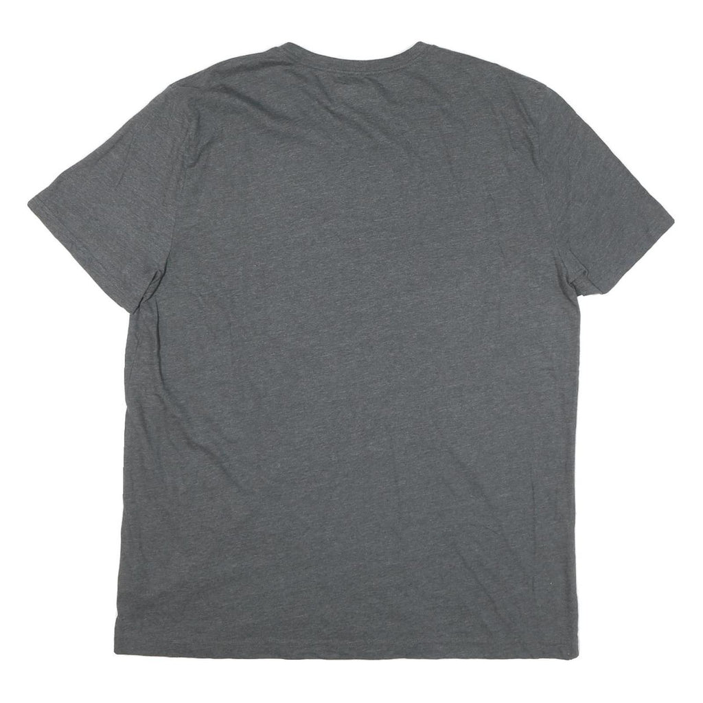 NAUTICA Mens Grey V-Neck T-Shirt 2XL Cotton Blend Casual Summer Wear